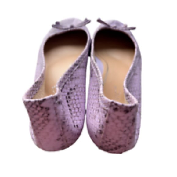 Vionic Callisto Snakeskin Embossed Purple Lavender Leather Ballet Flat size 8 - Picture 9 of 12